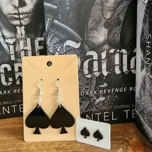 Spade Earrings, Stud ,Drop, Dangle, chaotic, lords, bookish, book