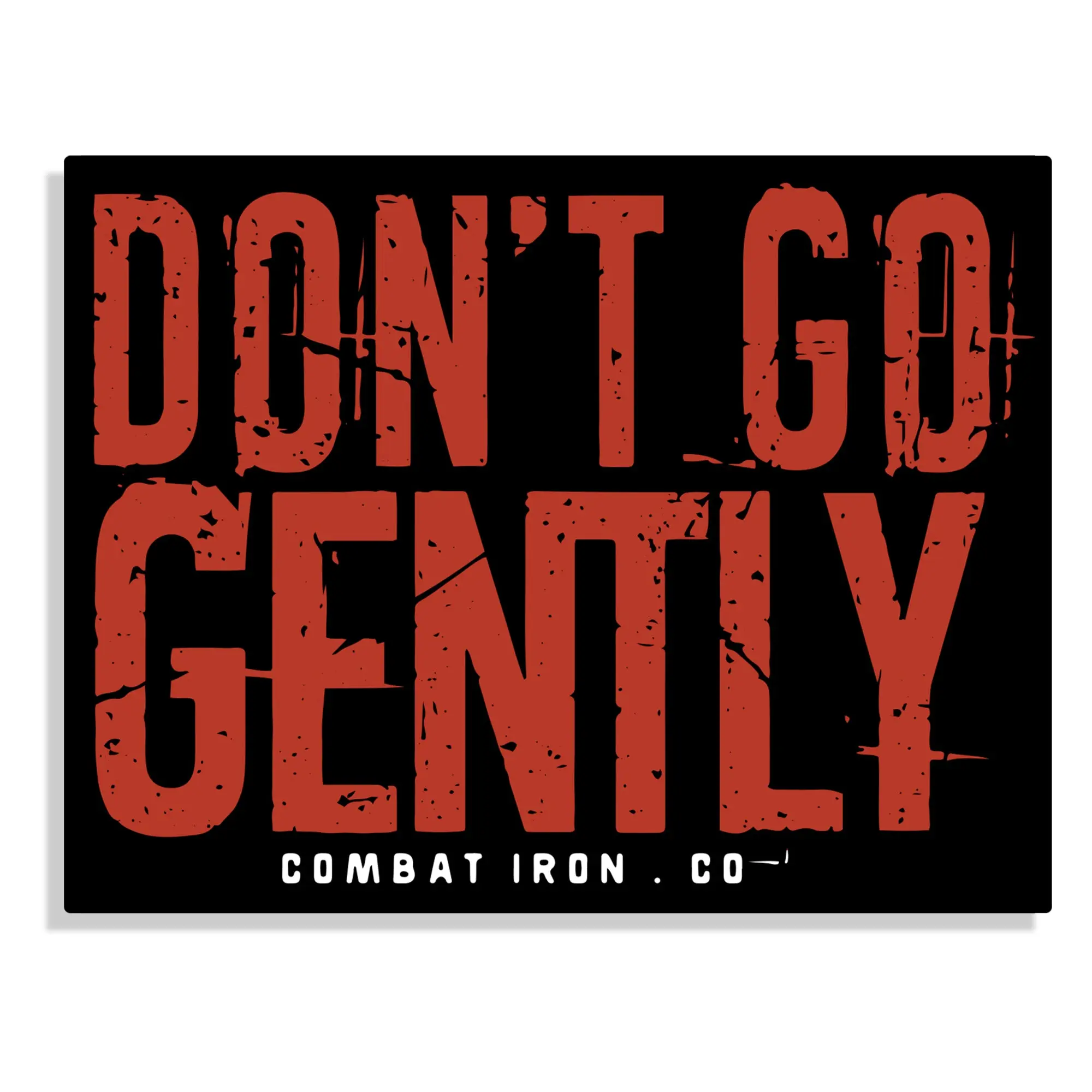 COMBAT IRON Don't Go Gently 1-Piece Graphic Window Decal Wall Stickers & Murals, Long-Wearing Home Decoration Gear, Self Adhesive