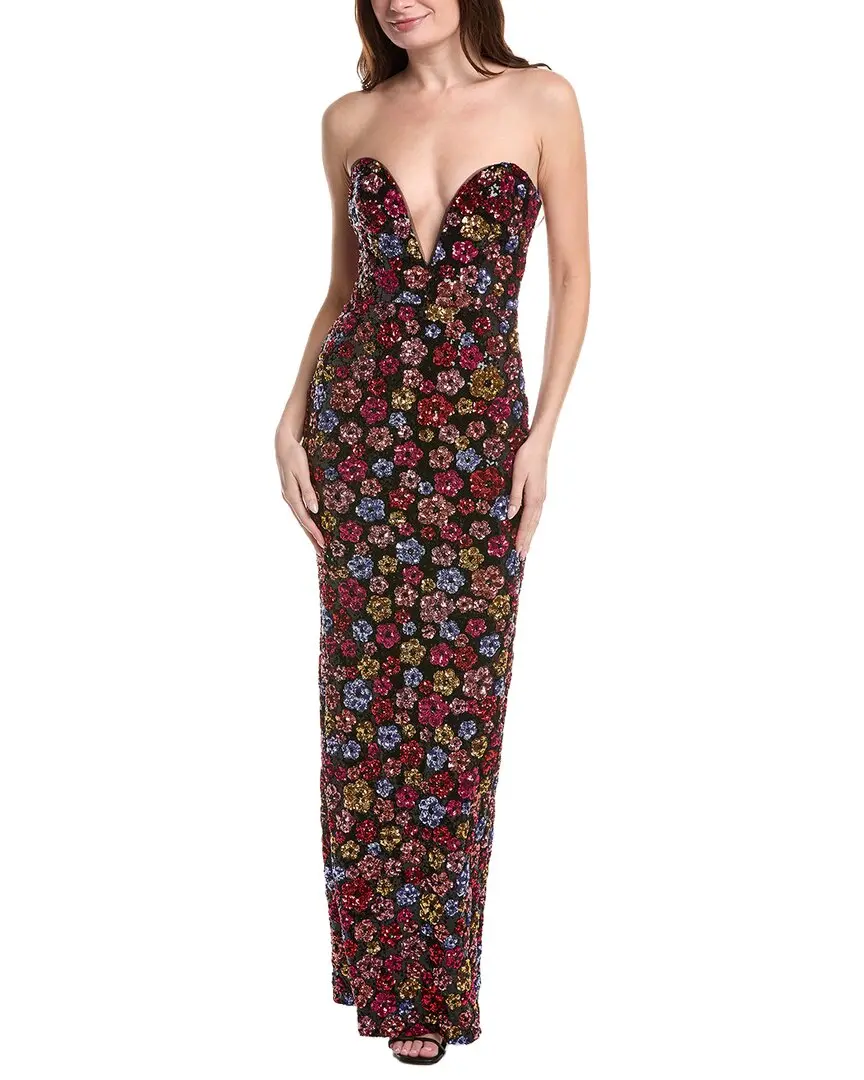 Marchesa Notte Embellished Column Gown