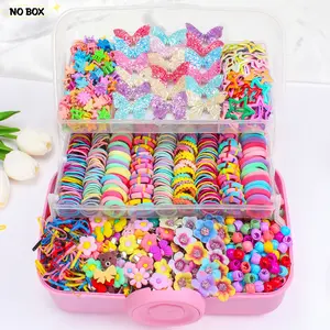 510 pieces/set of colorful hair accessories (excluding packaging boxes), including colorful headbands, butterflies, flowers, stars, cartoon hair clips, and small claw clips, suitable for daily use, parties, and other occasions, making every day special