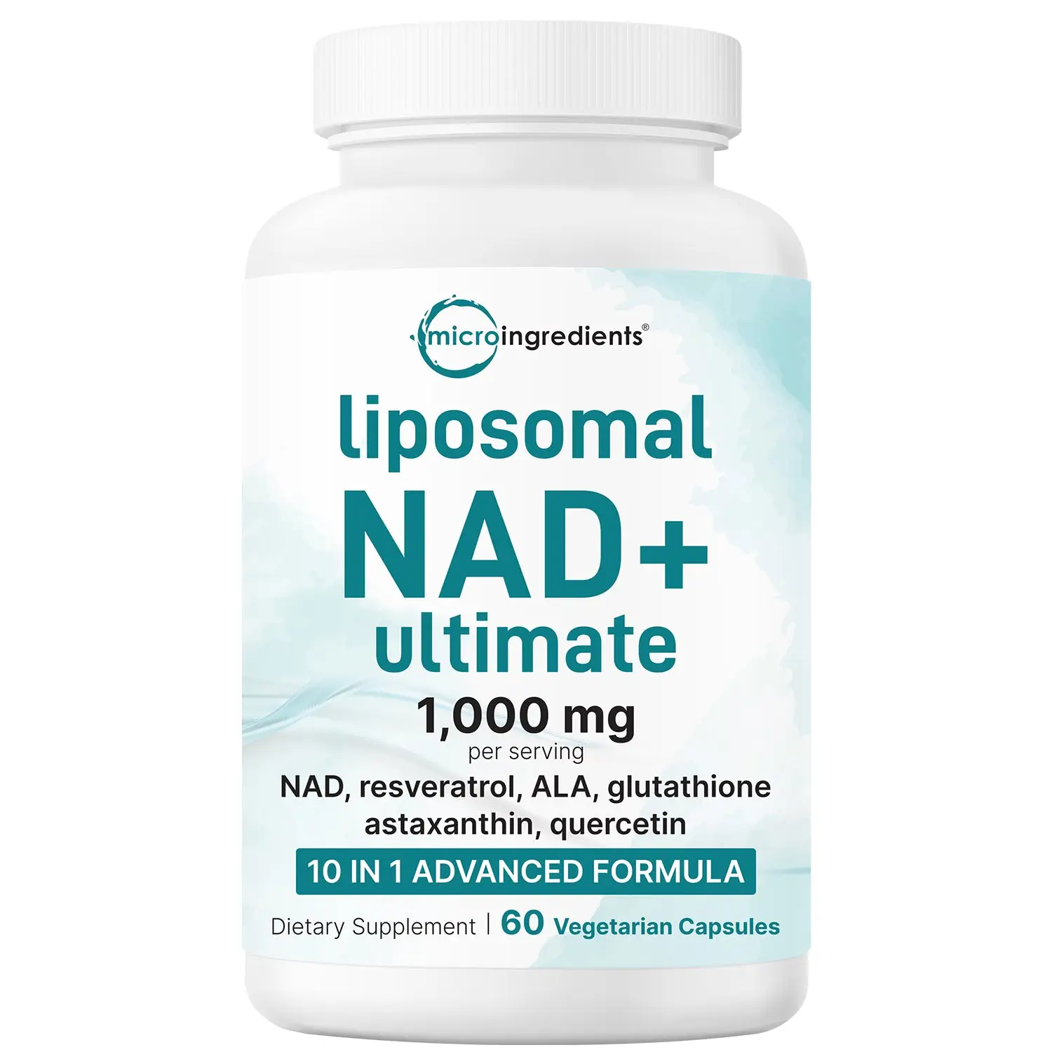 Micro Ingredients Liposomal NAD+ Ultimate 1,000mg, 60 Veggie Capsules