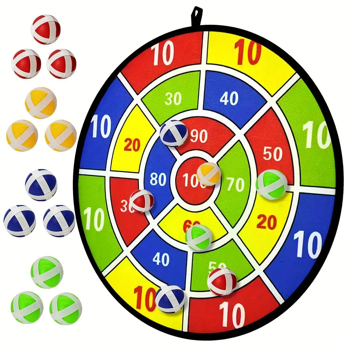 Random Color Sticky Ball & Darts Board Set, 1 Set Indoor Outdoor Toys, Parent-child Interaction, Birthday Gift, Party Game Supplies, Dart Boards, Dartboard, Darts Gear