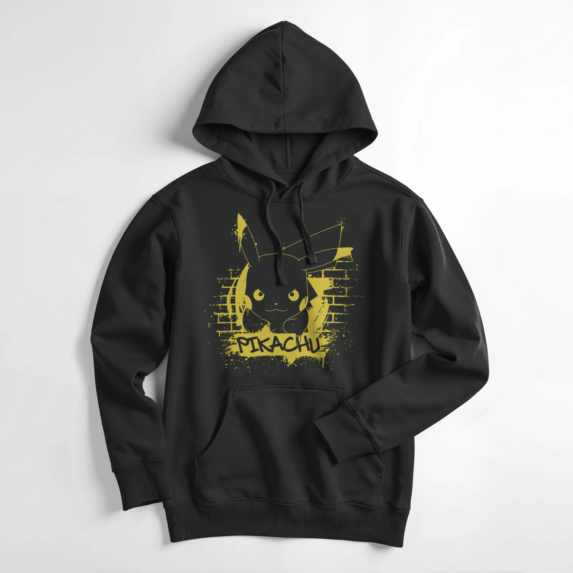 Men's Pokemon Pikachu Mural Pull Over Hoodie