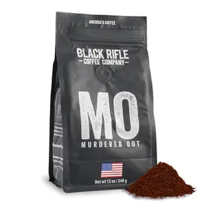 Black Rifle Coffee Company Murdered Out, Extra Dark Roast Ground Coffee, Columbian Roast With Bold Aroma and Smoky Flavors, Helps Support Veterans and First Responders, 12 Ounce Bag