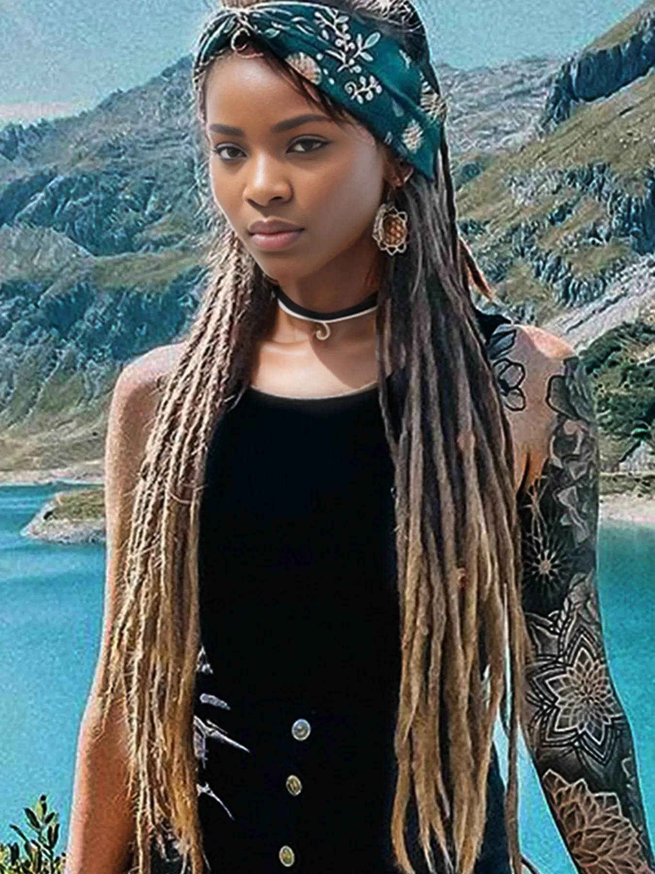 24 Inch Synthetic Braided Hair Extensions, 10 Strand Hippie Style Single End, 0.6 Cm Wide, Dreadlock Crochet Wig for Women, Synthetic Fiber Wig, Bohemian Braided Wig, Synthetic Curly Wig