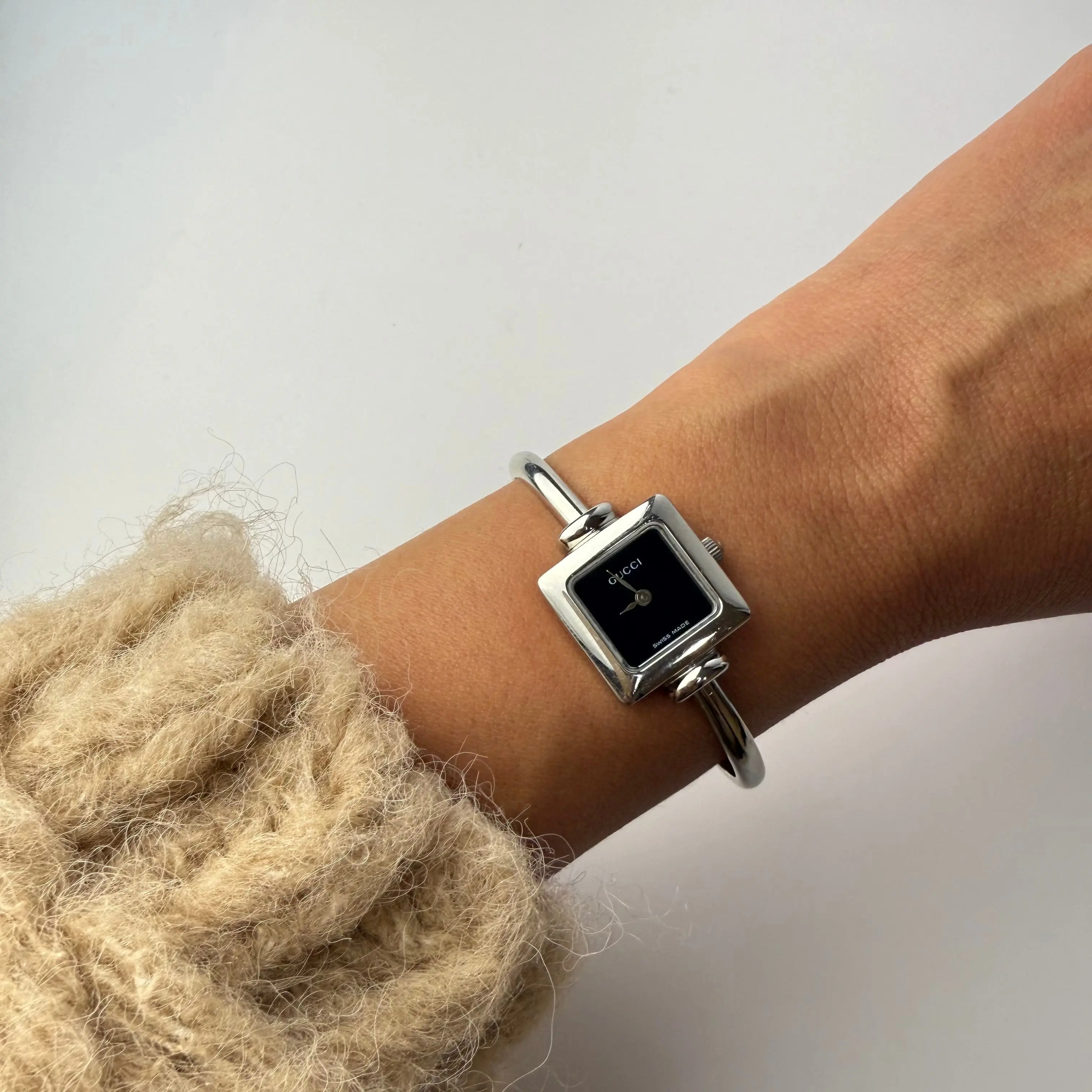 Gucci Stainless Steel Silver Bangle Watch