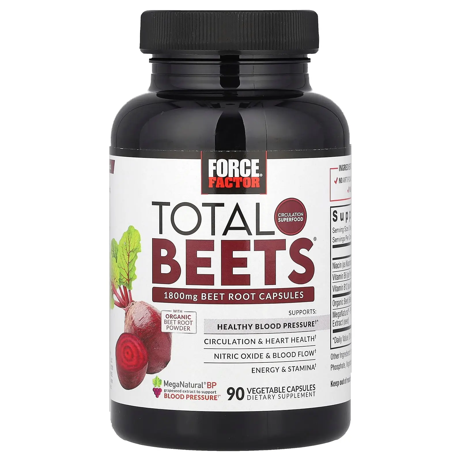 Force Factor Total Beets®, 90 Vegetable Capsules