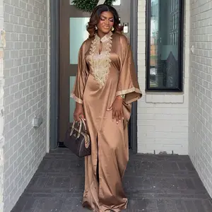 Sultana Kaftan - Elegant timeless Dress with Embellished Sleeves and Front Slit for Special Occasions