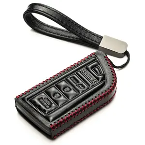 VITODECO 5-Button Genuine Leather Smart Key Fob Case Compatible for Acura MDX, Acura RDX 2022 -2024, Acura Integra 2023 - 2024