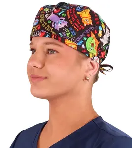 Classic Cotton Surgical Scrub Cap with Sweatband - Purrfect Kitties