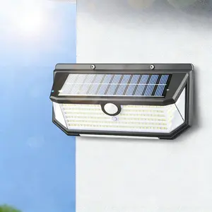 Solar Motion Light, 218 LED Super Bright Motion Sensor Camper Outdoor Light, 270° Wide-Angle Illumination, 3 Mode Settings, Waterproof for Outside Wall Yard Chicken Coop Garden, Solar Lights Outdoor, Solar Security Lights