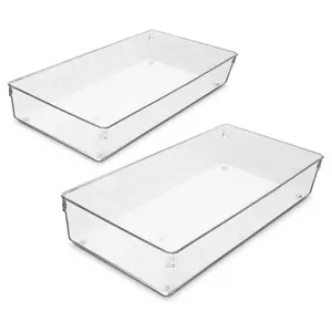Sorbus Clear Drawer Organizer 2 Piece Set