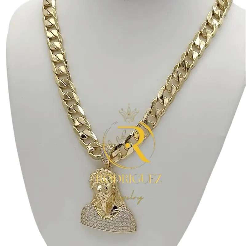 Rodriguezjewelry # 2409 Necklace   (12 mm )# 2920 Pendant