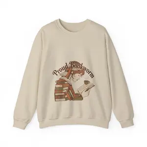 Proud Bookworm Sweatshirt | book lover design, library aesthetic