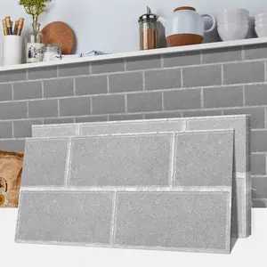 15\30pcs Tile Sticker Peel and Stick Backsplash Kitchen Tiles Retro Matte 30x15 cm, Decorative PVC Waterproof Removable Wall Tile for Home Decoration