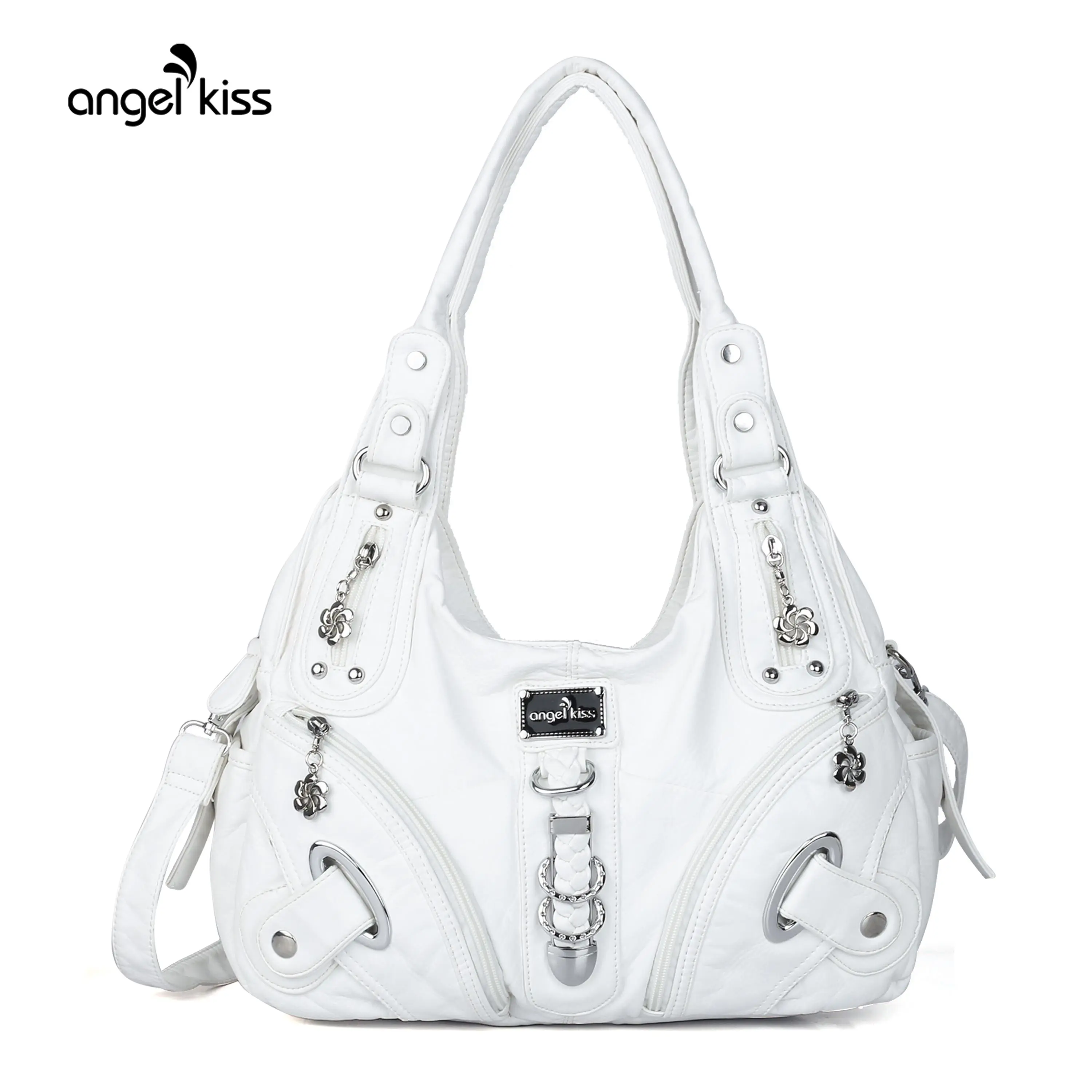 Angelic Kiss Retro Fashion Crossbody Bag (14"× 5" × 8") - PU material Hobo handbag crossbody bag, Y2K leopard print design, highly distinctive, suitable for various occasions such as dates, parties, work, and travel,Baddie Aesthetic