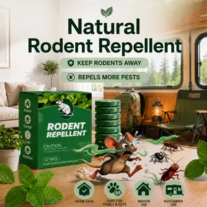 Mouse Repellent Pouches—Natural Repellent with Peppermint Oil (12 Pack)—Safe and Non-Toxic—Prevents Mice from Entering Homes, Garages, Warehouses, and Vehicles—Safe for People and Pets