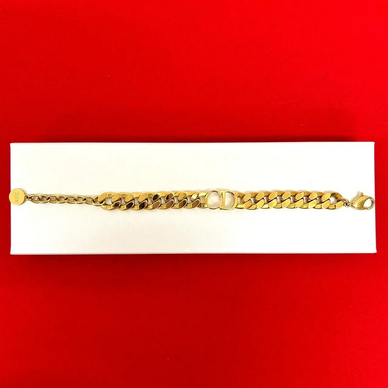 Pre-owned Dior Brass Small Leather Goods Christian Danseuse Etoile Bracelet