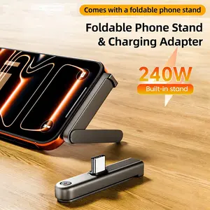 Foldable Fast Charging Adapter, 240w Type C Charger, Foldable Stand Adapter, Quick Charge Data Cable, Type C to Type C Connector, Cell Phone Charger