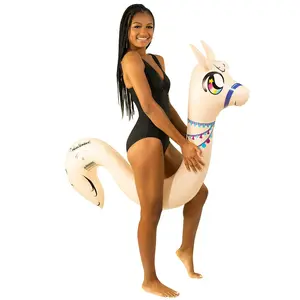 Inflatable Ride-On Pool Noodle Llama Animal