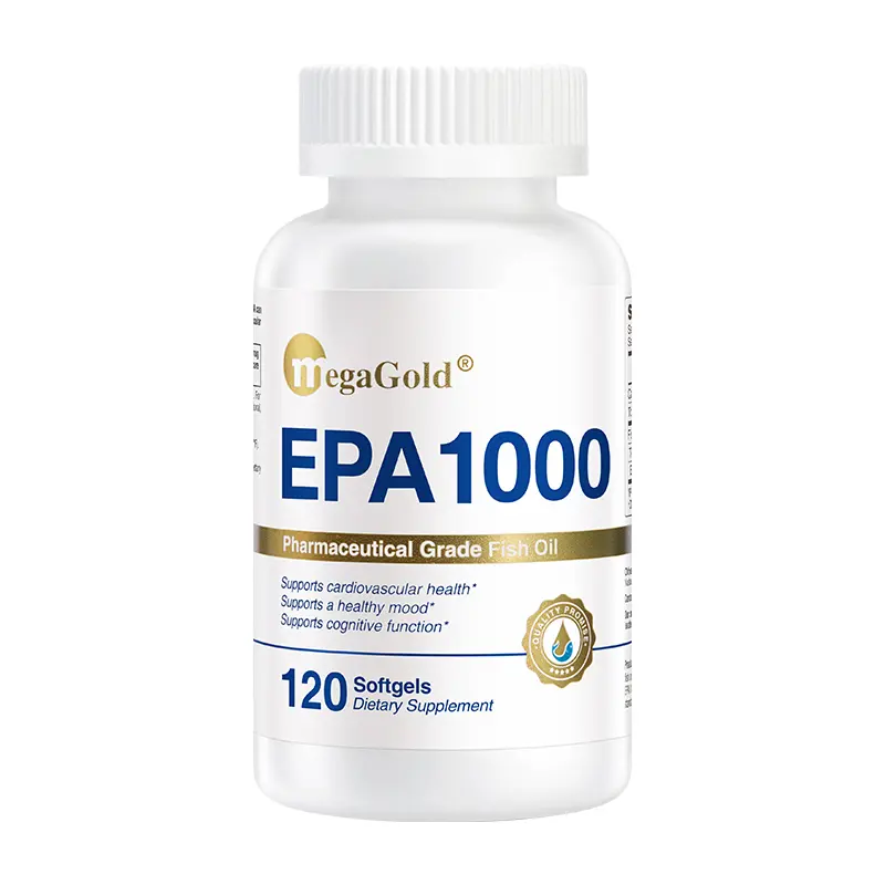 Fish Oil Omega 3 Supplements EPA 1000mg - Omega-3 Fatty Acids, 1000mg Burpless Fish Oil for Men & Women, Pure Concentrated Supplement - 120 Mini Softgels