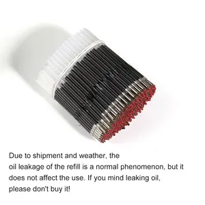 【P12】We will NOT refund or replace. 200qty DIY replaceable ballpoint pen refills Clear Packaging