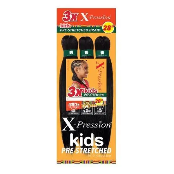3X Kids X-PRESSION 28" Pre-Stretched Braid 3X Kids X-PRESSION 28" Pre-Stretched Braid