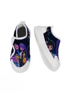 Exclusive Recommendation Unique Print Fashion Vibrant Anime Style Kpop Theme Velcro Shoes, Comfortable Sole Design, Essential for Anime Parties