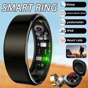 2025 New Smart Ring Heart Rate Blood Pressure Sleep Monitoring Motion Tracking IP68 Waterproof Men Women Smart Ring Holiday Gift Rechargeable Fitness
