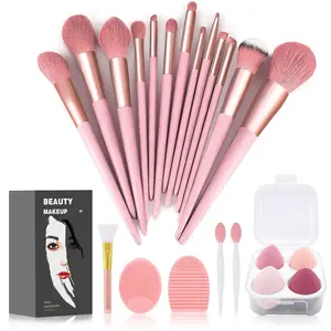 Makeup Brushes 22 Pcs Makeup Kit,Foundation Brush Eyeshadow Brush Make up Brushes Set (Pink, 22 Piece Set)