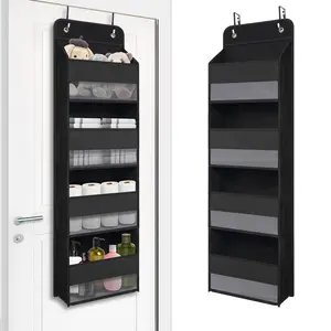 Heavy Duty Over Door Organizer, Wall Mount Hanging Organizer Storage with 4 Large Capacity Pockets, Closet Bathroom Nursery Bedroom Dorm Hangable