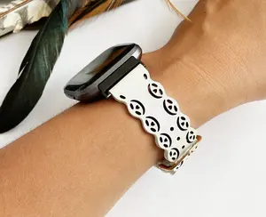 White Lace Leather Strap for Fitbit Versa Fitbit Versa 2 Fitbit Versa Lite Luxury Wristband Fashion Fitbit Replaceable Band Fitbit Cuff