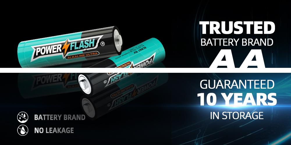 Power Flash AA Batteries 96 Pack 1.5V Ultra Alkaline 10-Year Shelf Life Leak-Proof for Everyday Devices VR Headsets Gaming Controllers Smartphones - Wireless Walkie High-Performance