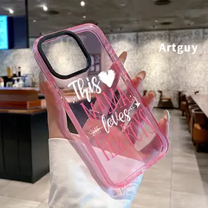 Phone Case for iPhone 16 Plus 15 Pro Max 14 13 12 11 Mama's Love Bond Pattern Non-Yellowing Shockproof Soft Silicone Fashion Transparent Cover