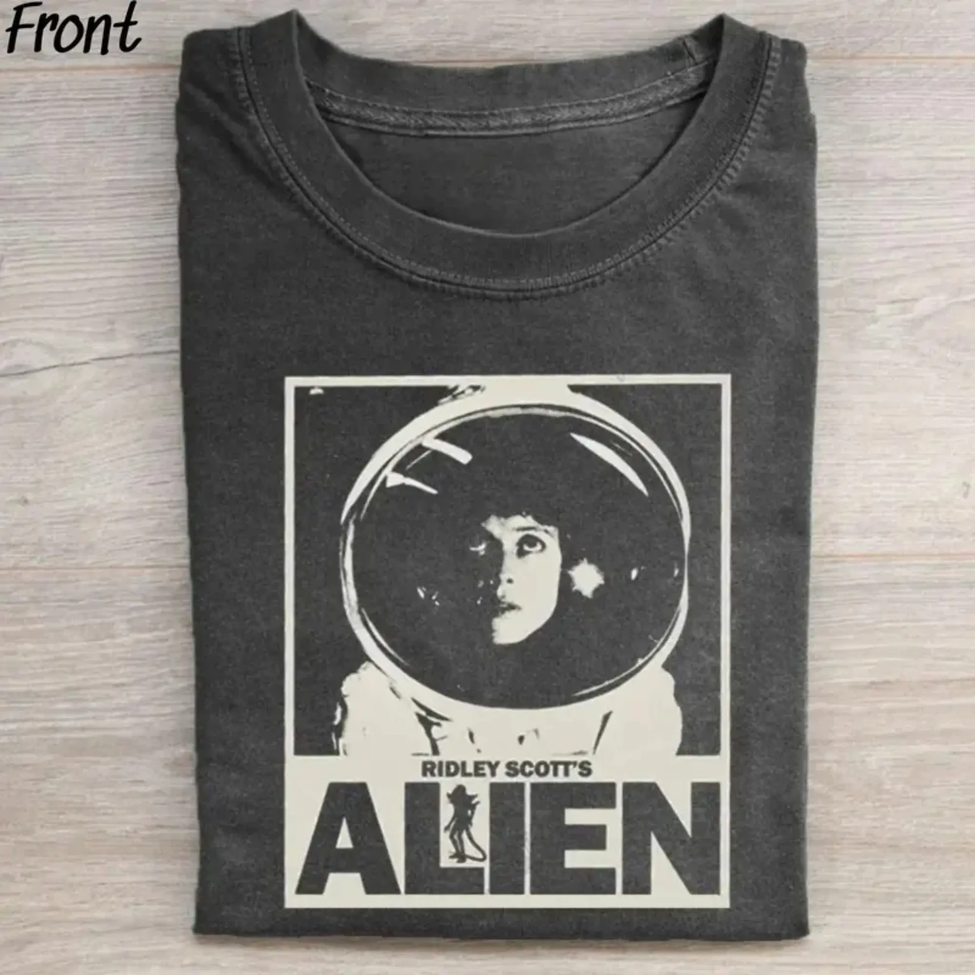 Vintage Alien by Ridley Scott Graphic Tee, Alien 1979 Movie Shirt, Alien in Space, Iconic Movie Shirt, Retro Sci-Fi Movies Tshirt, Gift for Movie Lovers, 100% Cotton Lightweight Shortsleeve