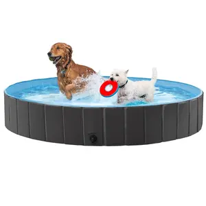 Costoffs 4XL Foldable Pet Pool, Anti-Slip Portable Dog & Cat Bath Tub, Extra Tough PVC for Backyard, Beach & Home Use