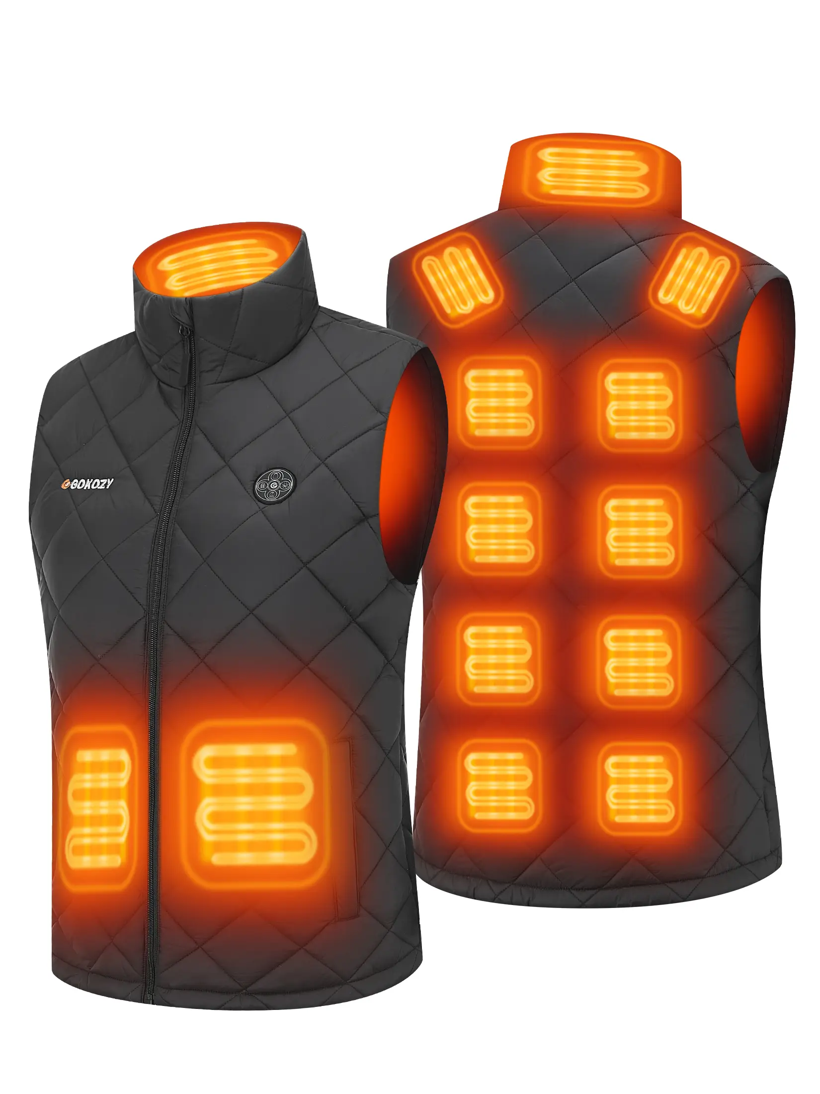 Heated Vest for Women with 15 Heating Zones,20000mah 12V Battery Pack Lightweight Down Alternative, 3 Heat Levels