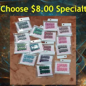 Handmade Custom Press-On Nails Live Curved Nails for Personal Nail Solution Simple Stylish Design $8.00 Accessible Elegance