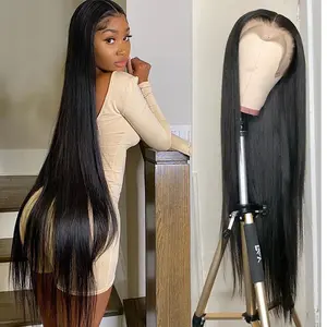 YESWIGS HAIR Wear And Go Glueless Wigs Pre Cut 13X6 HD Straight Lace Human Hair Wigs Pre Bleached Tiny Knots Beginner Friendly Straight 13x4 Lace Front Wigs 180% Density Human Hair Wigs Preplucked Natural Color Human Hair Wigs Lace Front Wigs For Women