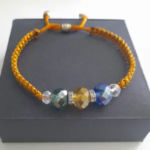 Stunning Macramé Acrylic Beads Bracelet - Adjustable, Unisex Gift for Any Occasion