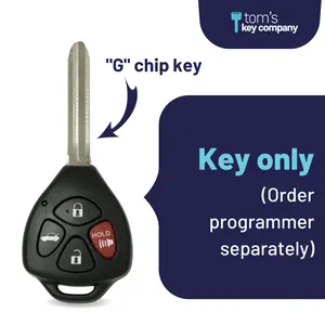 Toyota Camry Key and Remote ("G" Chip Key with 4 Button Keyless Entry Remote FOB) HYQ12BBY-4B-G