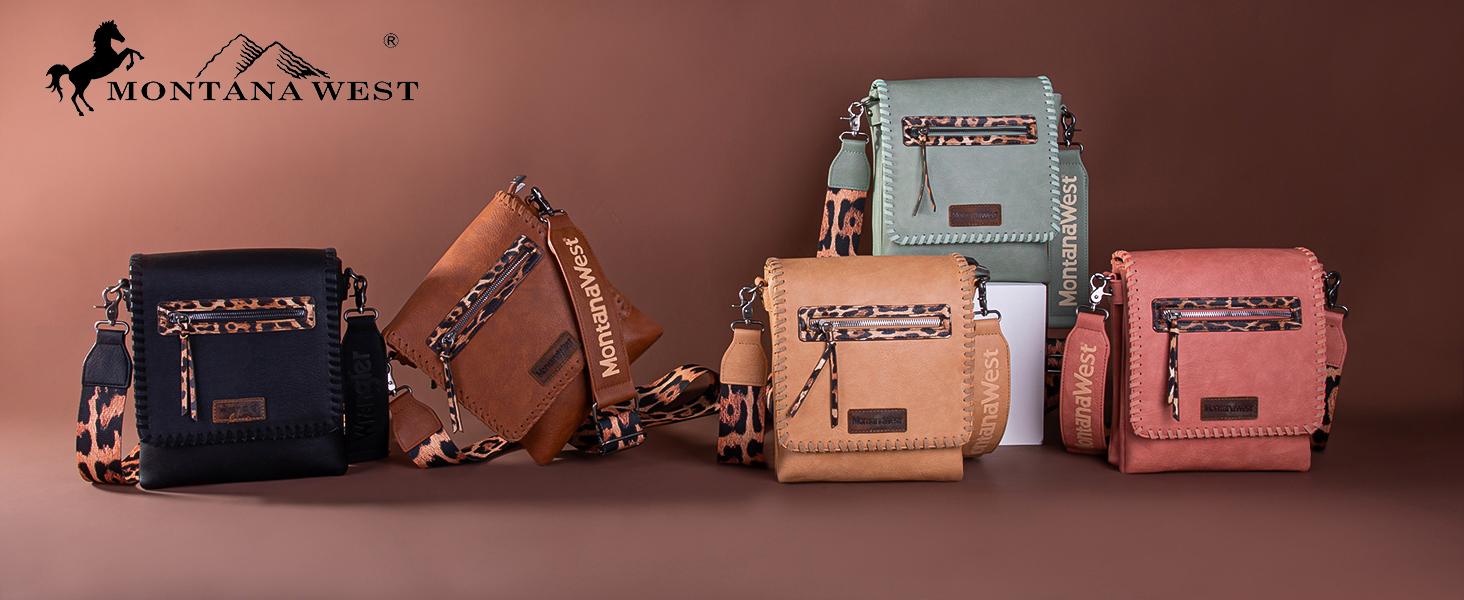 Western crossbody purse details