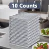 10 Counts Multipurpose Wire Dishwashing Rag, Double Layer Multipurpose Fiber Cleaning Cloth,  Wire Miracle Cleaning Cloths Metallic Dish Cloths for for Wet and Dry Washing