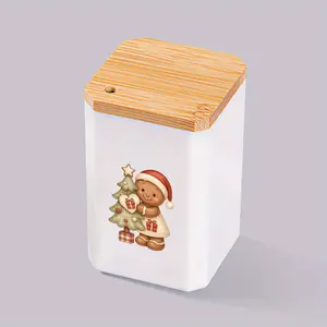 1pc Cute Printed Compact, Chic Toothpick Holder Gingerbread Man with Tree Design, Durable Plastic, Perfect for Kitchen & Dining Room Decor, a Christmas Gift for Family and Friends