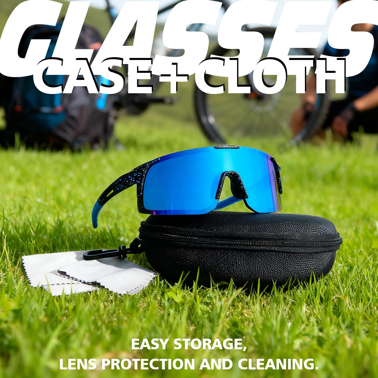 UV Blocking Sports Sunglasses for Men Women, Colorful Shield Lens, Baseball Cycling Glasses, UV400 Protection