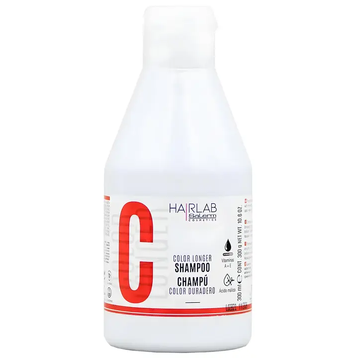 SALERM Hairlabs Color Longer Anti-Fade UV Protection Shampoo - Fragranced Liquid Cleanser, Gentle Cleansing, Fade Resistant, Color-Restoring, Hair-Moisturizing Nourishing Vitamin Blend for Any Hair Type, 10.6 oz, Color Protection, Vitamin Boost