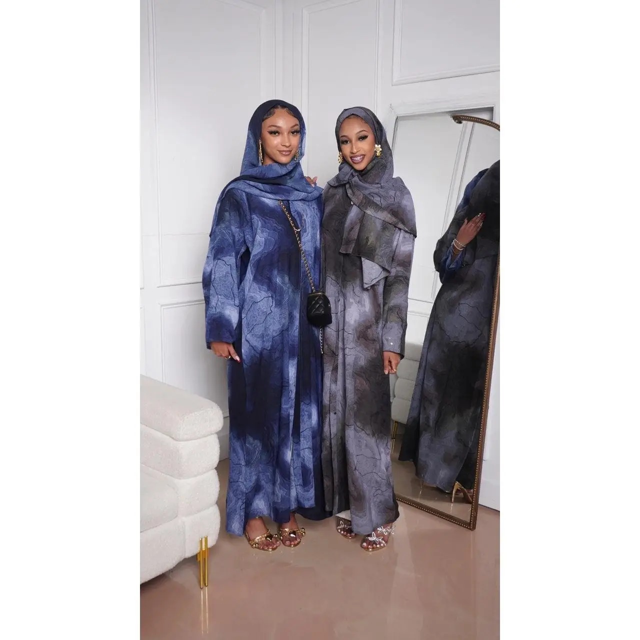 Watercolor Abaya Set