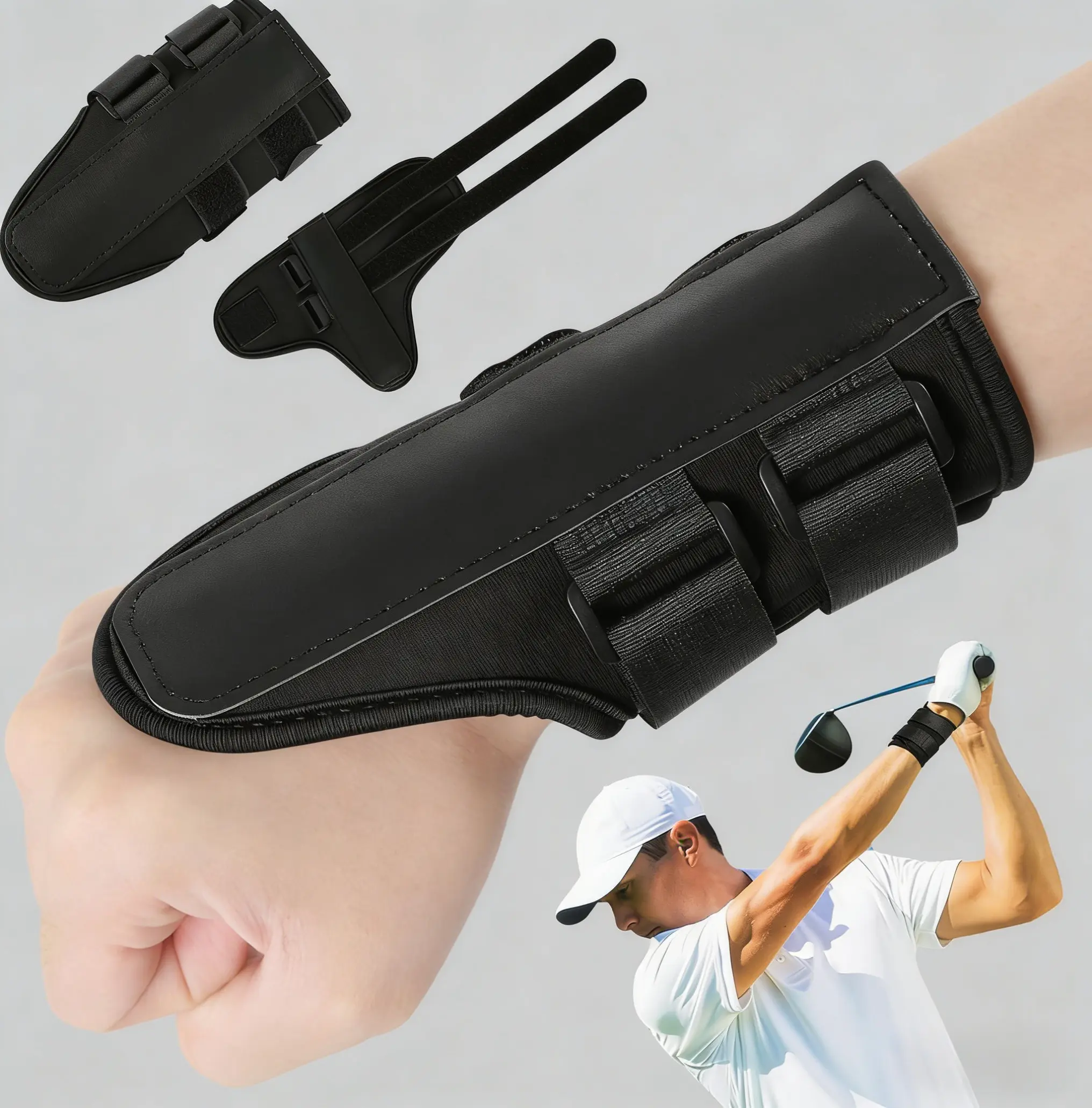 Golf Beginner's Training Aids: Anti-Wrist-Flipping Posture Corrector & Swing Leg Corrector