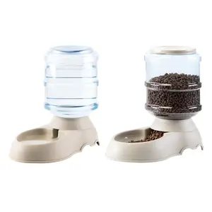 212 MAIN Transparent Gravity Feed Pet Feeder & Waterer, 12" h x 7" w x 12.5" d, 3 lbs, Automatic Self-Dispensing with Cut Out Handles, Feeding Tray, Easy to Clean for Cats & Dogs