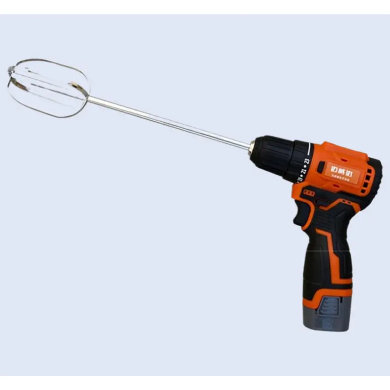 Cordless Rechargeable Handheld Stainless Steel Electric Mixer - Compact Indoor/Outdoor Kitchen Utensil for Batter, Egg Beating, Sesame Paste Preparation